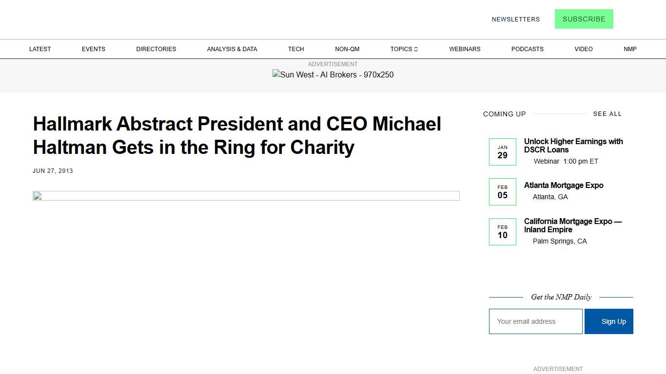 Hallmark Abstract President and CEO Michael Haltman Gets in the Ring for Charity – NMP